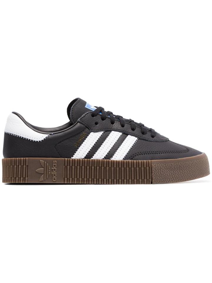 Adidas Black Sambarose Leather Sneakers