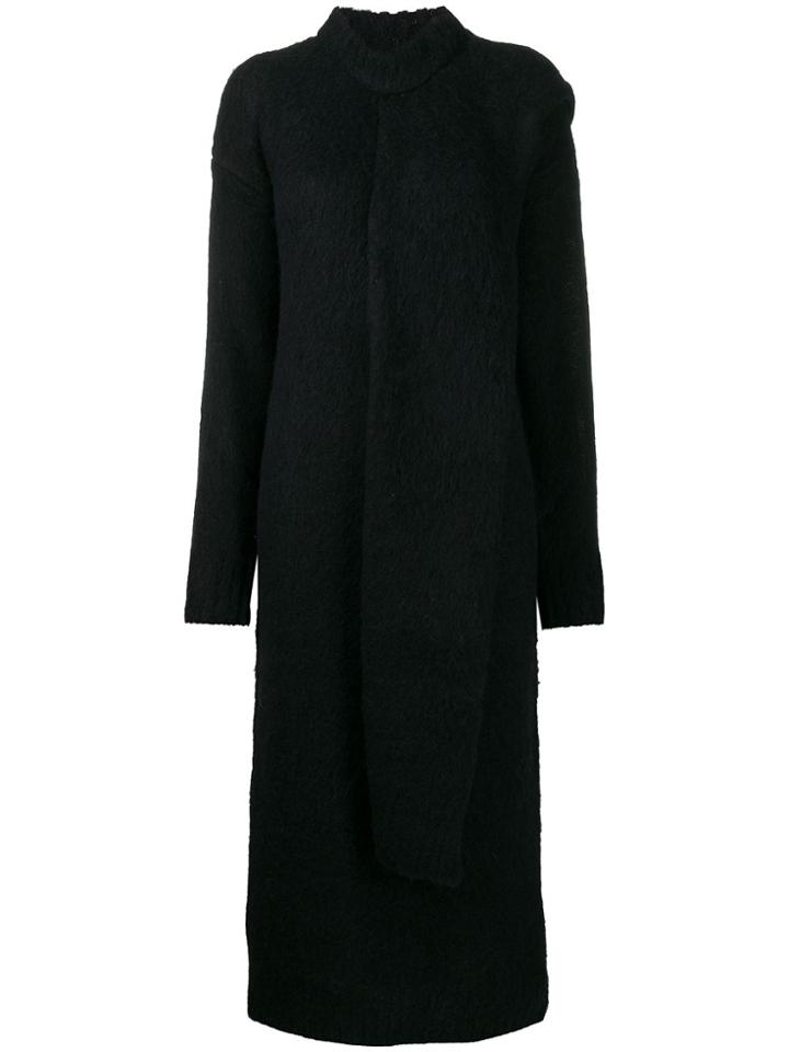 Lemaire Tied Neck Jumper Dress - Black