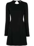Saint Laurent - Tie Back Mini Dress - Women - Silk/acetate/viscose - 36, Black, Silk/acetate/viscose