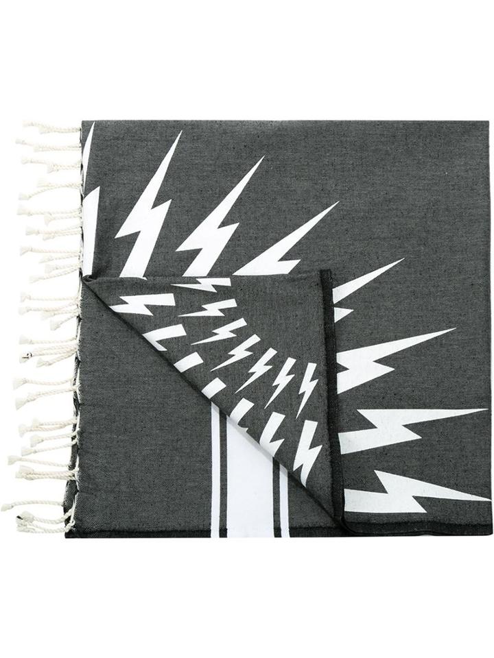 Neil Barrett Lightning Bolt Print Scarf