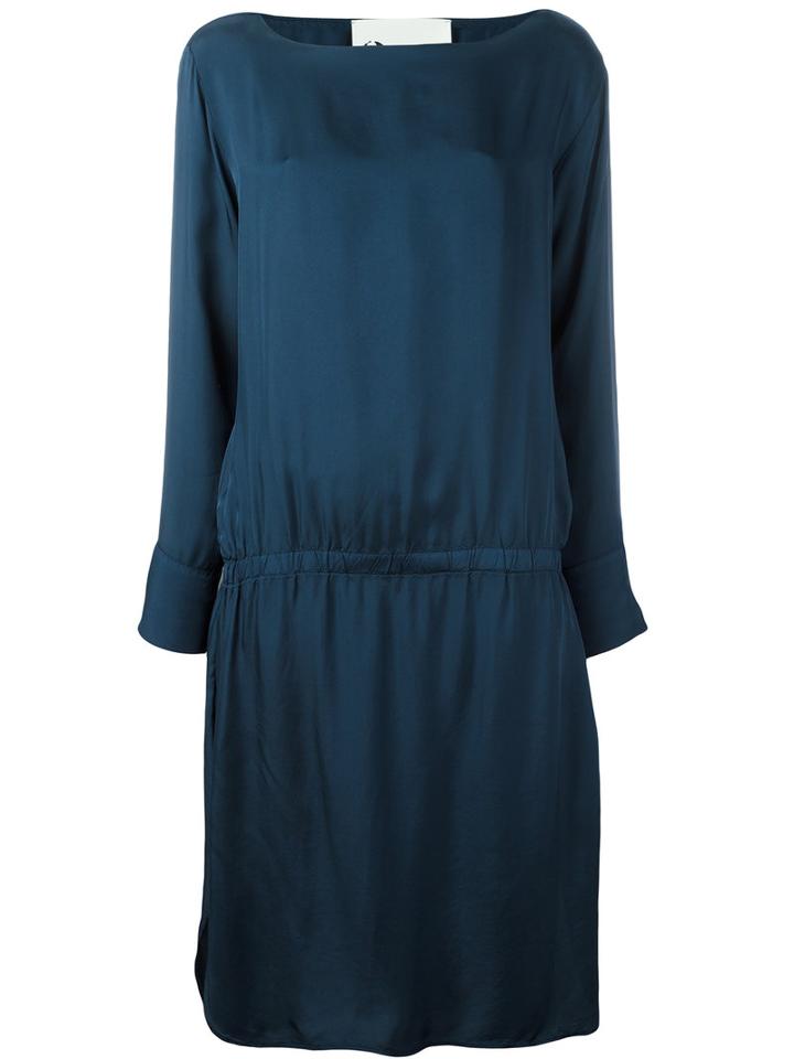 8pm Pleated Trim Dress, Women's, Size: Small, Blue, Viscose