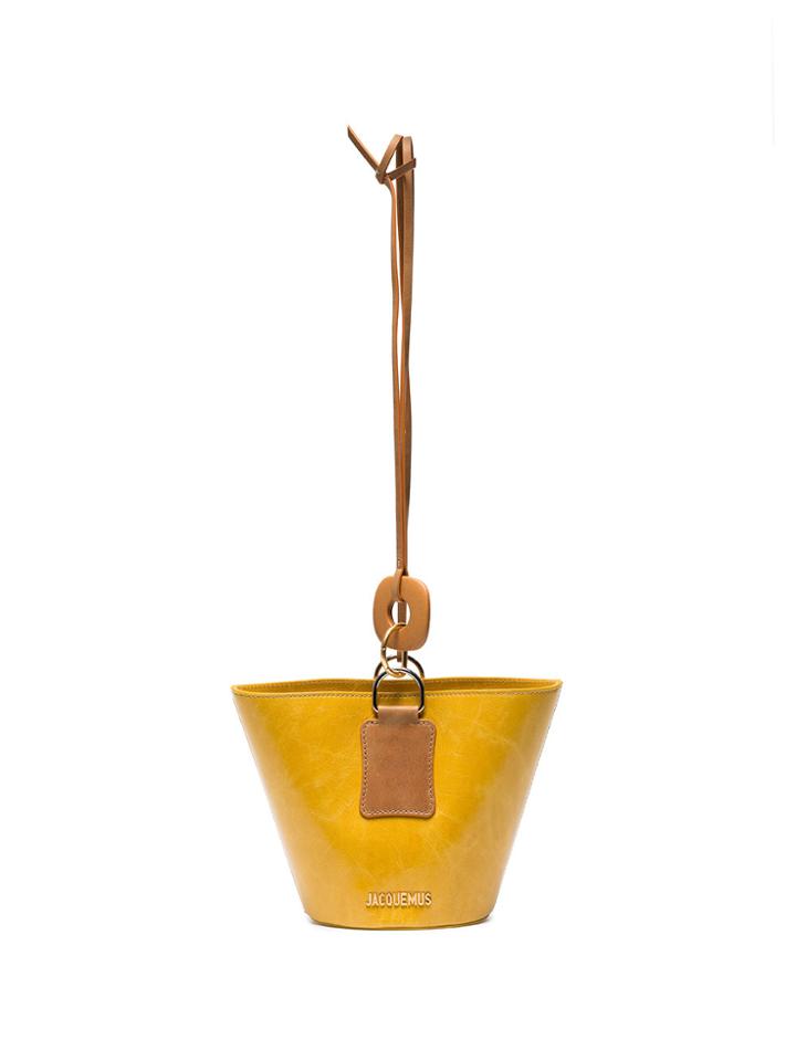 Jacquemus Yellow Le Sac Praia Leather Bucket Bag - Yellow & Orange
