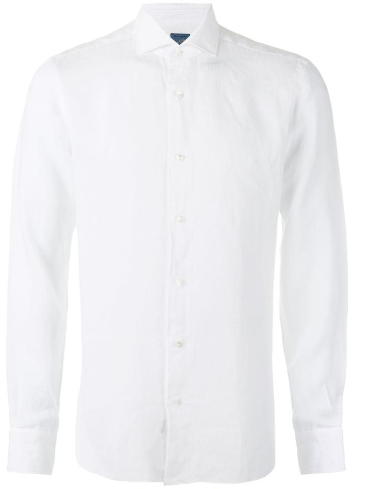 Barba - Classic Shirt - Men - Linen/flax - 38, White, Linen/flax