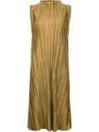 Pleats Please By Issey Miyake 'november' Dress, Women's, Size: 3, Yellow/orange, Polyester