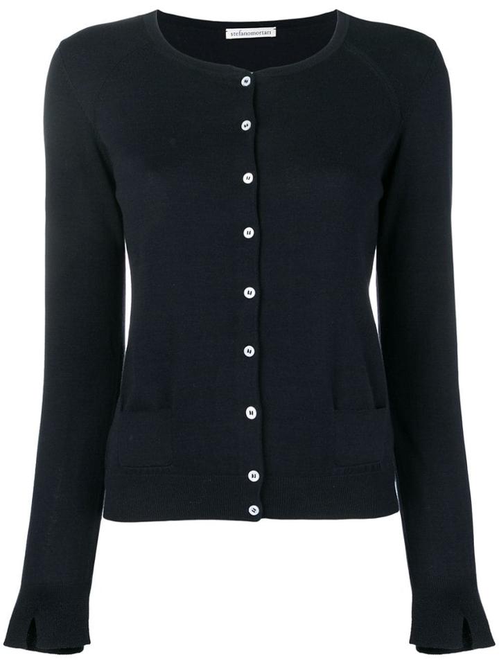 Stefano Mortari Long-sleeve Fitted Cardigan - Blue