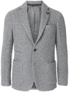Lardini Textured Knit Blazer - Grey