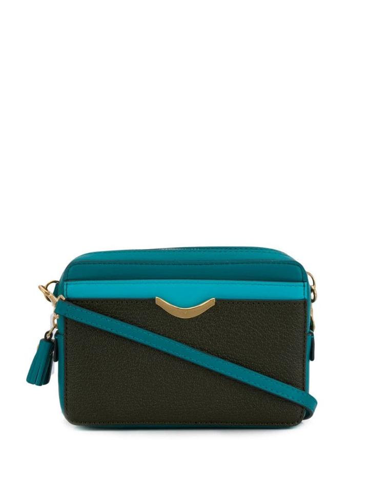 Anya Hindmarch Scoop Double Zip Wallet On Strap - Blue