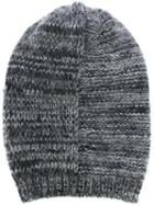Ilaria Nistri Classic Beanie, Women's, Grey, Silk/polyamide/mohair/merino