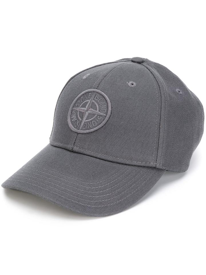 Stone Island Logo Patch Cap - Grey