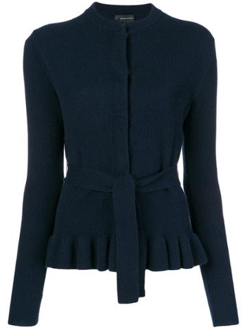 Cashmere In Love Cashmere Belted Cardigan - Blue