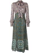 Anna Sui Floral Pattern Maxi Dress - Multicolour