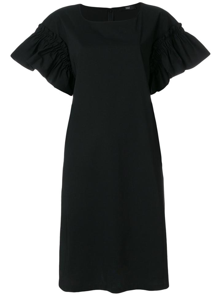 Steffen Schraut Ruffled Shortsleeved Shift Dress - Black
