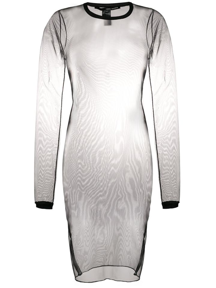 Isabel Benenato Tulle Knit Dress - Black