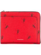 Alexander Mcqueen Dancing Skeleton Pouch - Red