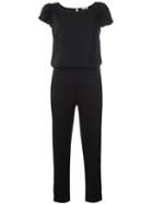 P.a.r.o.s.h. Cap Sleeve Jumpsuit, Women's, Size: Medium, Black, Polyester