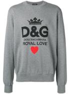 Dolce & Gabbana Royal Love Printed Sweatshirt - Grey