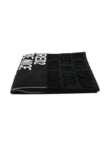 Dsquared2 Be Cool Be Nice Beach Towel - Black