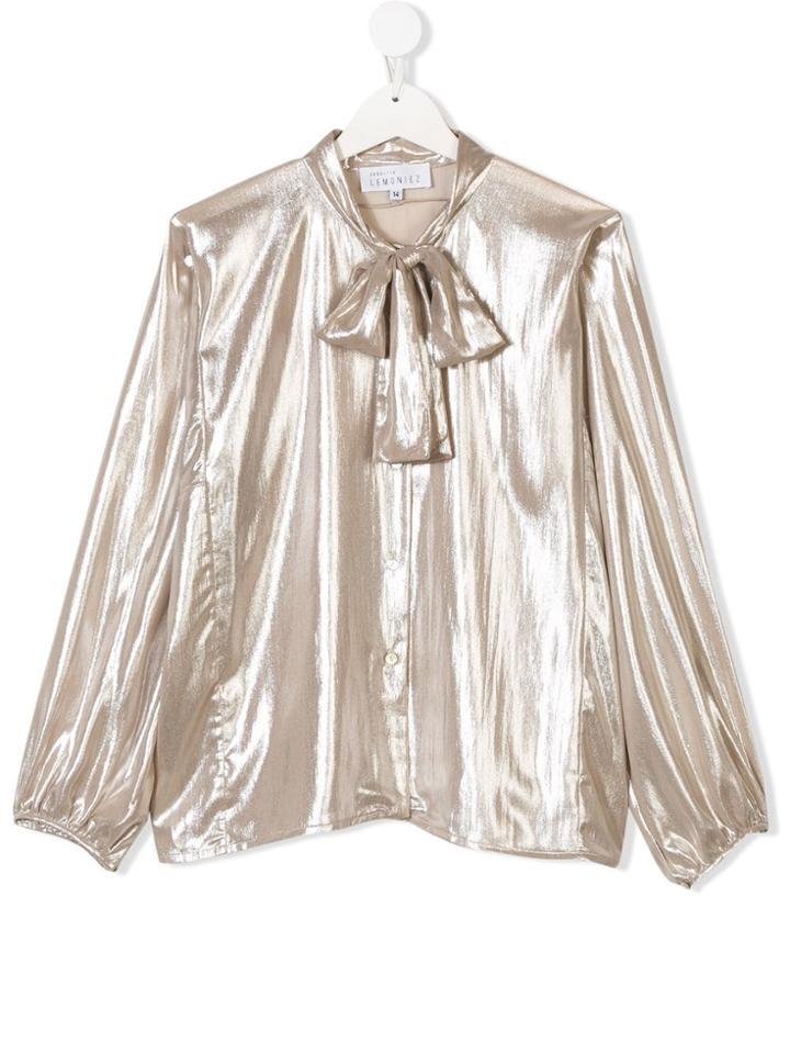 Señorita Lemoniez Teen Long-sleeve Blouse - Metallic