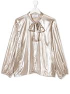Señorita Lemoniez Teen Long-sleeve Blouse - Metallic