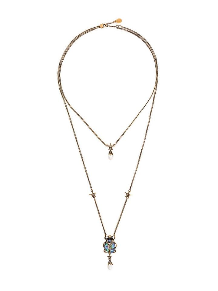 Alexander Mcqueen Layered Beetle Necklace - Gold