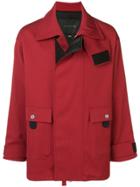 Mackintosh 0004 Brick Red Virgin Wool Blend 0004 Fireman Coat