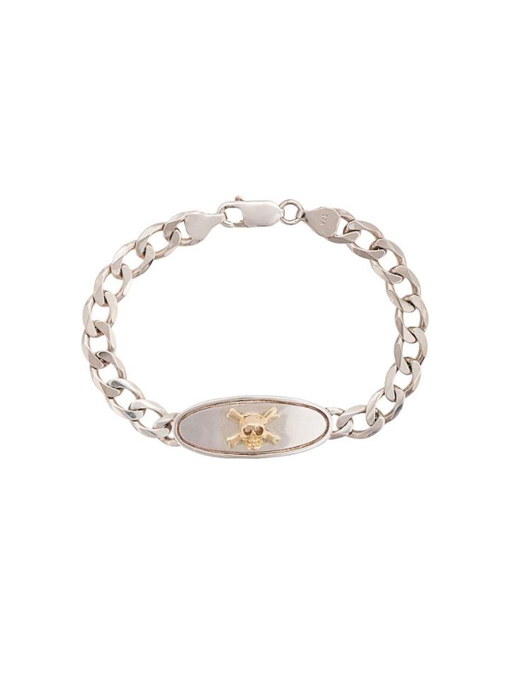 Loree Rodkin 18kt Gold Skull Chain Link Bracelet - Metallic