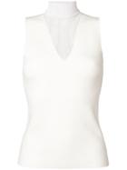 Theory High Neck Sleeveless Top - Nude & Neutrals
