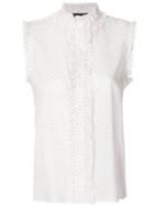 Vanessa Seward Sleeveless Frill-trim Shirt - White