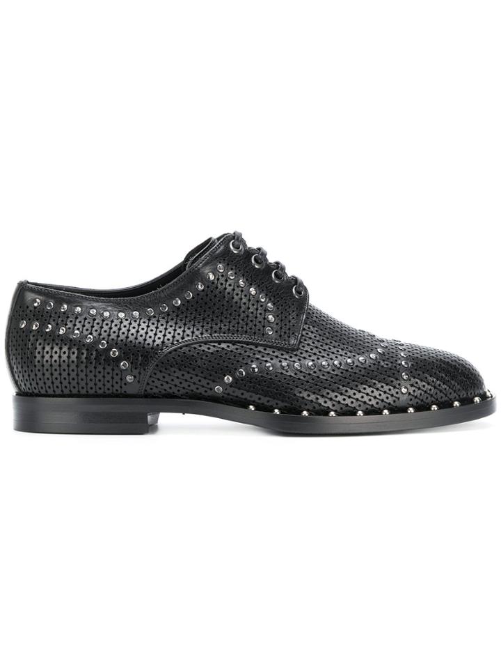 Dolce & Gabbana Studded Derby Shoes - Black