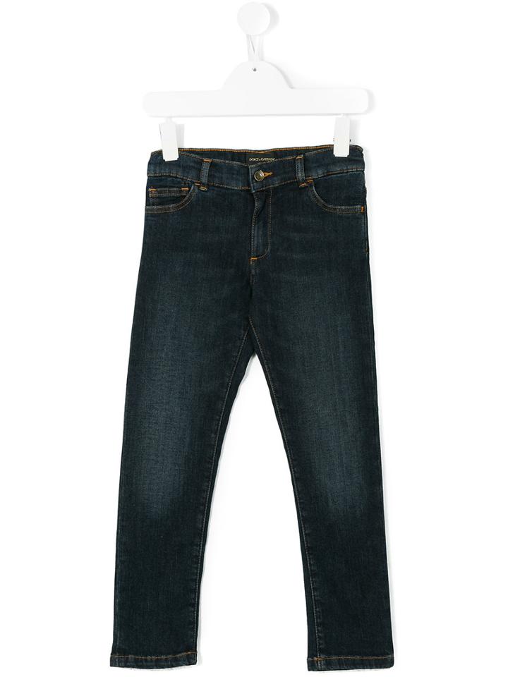 Dolce & Gabbana Kids - Slim Leg Jeans - Kids - Cotton/spandex/elastane - 10 Yrs, Blue