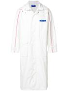 Ader Error Long Logo Trench Coat - White