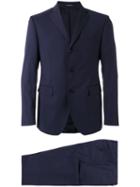 Tagliatore Three Button Suit, Men's, Size: 48, Blue, Wool/cupro