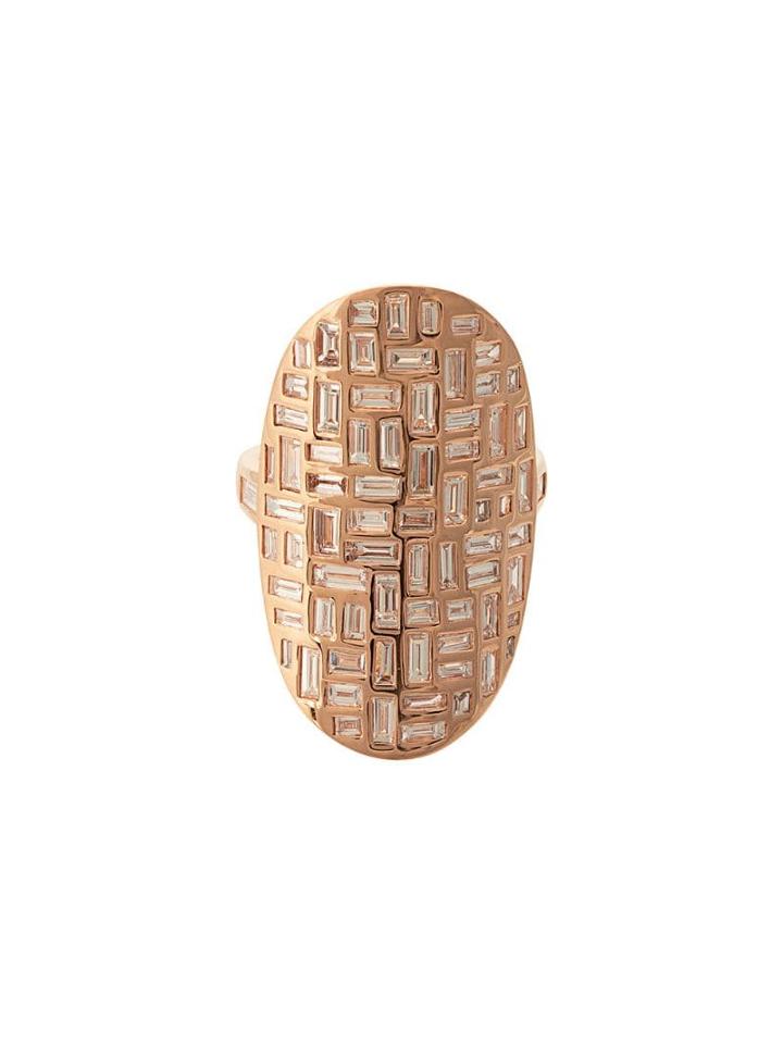 Anita Ko 18kt Rose Gold Mosaic Diamond Ring