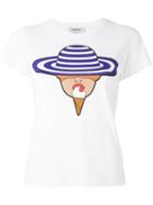 Yazbukey Girl Print T-shirt, Size: Medium, White, Cotton