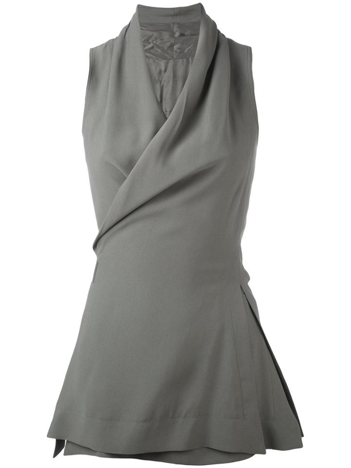 Rick Owens Wrap Vest Jacket - Grey
