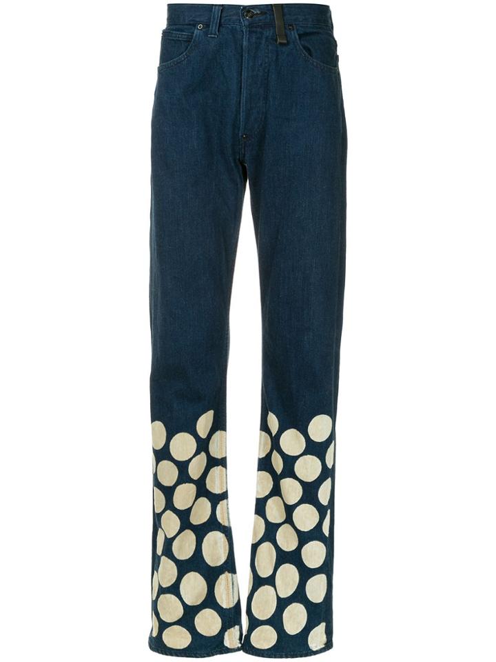 Issey Miyake Vintage Issey X Lee Bleach Spot Jeans - Blue