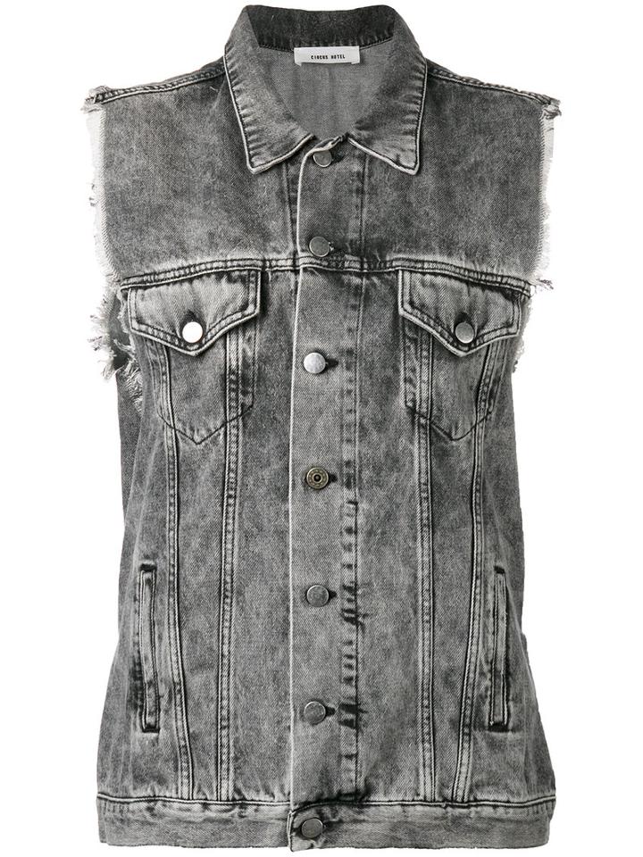 Circus Hotel - Blackbite Denim Jacket - Women - Cotton/polyester/viscose - 40, Grey, Cotton/polyester/viscose