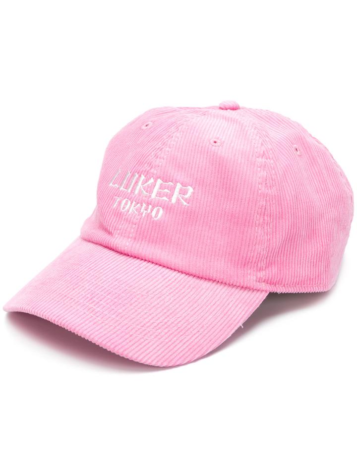 Neighborhood Embroidered Corduroy Cap - Pink & Purple