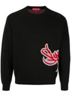 Supreme Tag Logo Sweater - Black