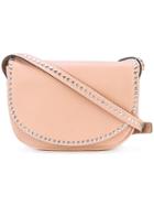 Red Valentino - Flap Studded Crossbody Bag - Women - Calf Leather/metal - One Size, Pink/purple, Calf Leather/metal