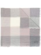 D.exterior Checked Patchwork Scarf - Grey
