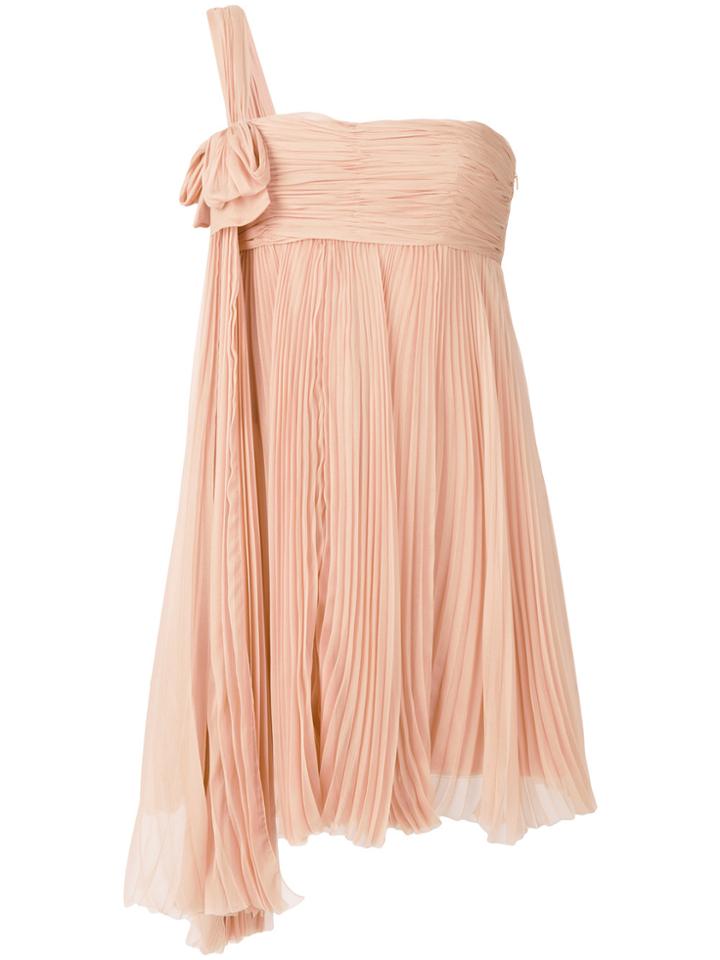 Dsquared2 Pleated Chiffon Diana Dress - Nude & Neutrals