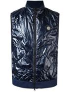 Stone Island Quilted Gilet, Men's, Size: Large, Blue, Cotton/polyamide/polyurethane Resin/polyester