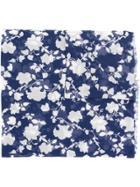 Borrelli Floral Print Scarf - Blue