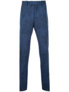 Oamc Leaf Print Tailored Trousers - Blue