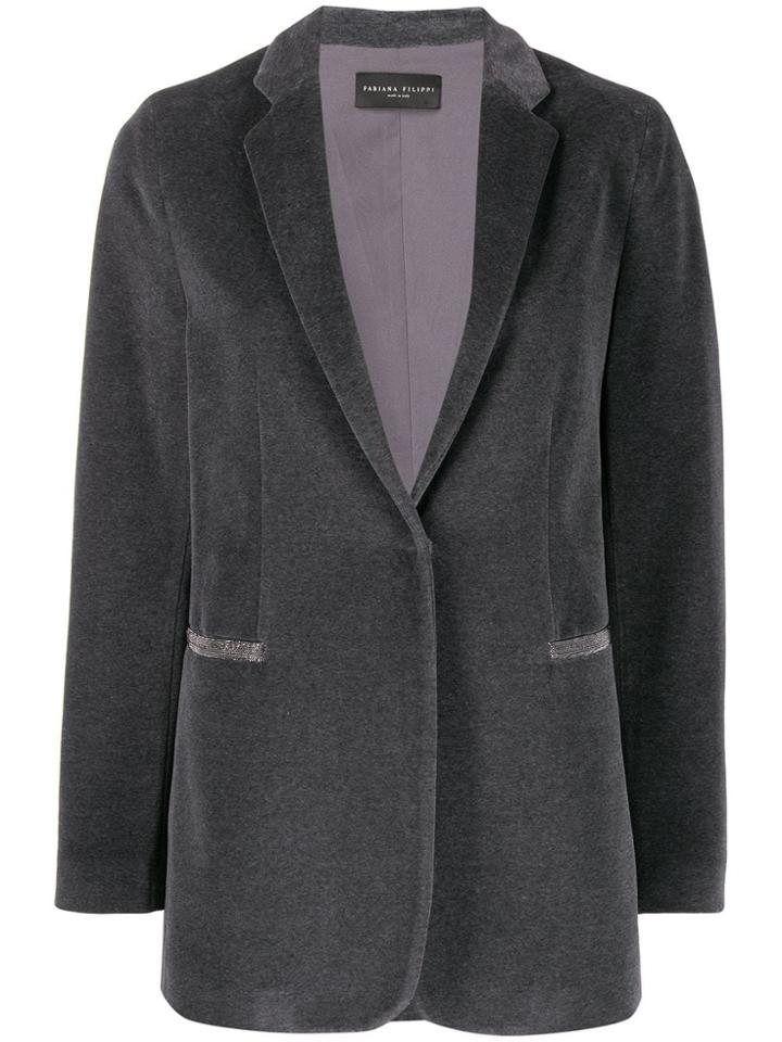Fabiana Filippi Concealed Front Blazer - Grey