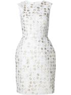 Monique Lhuillier Dot Pattern Structured Dress