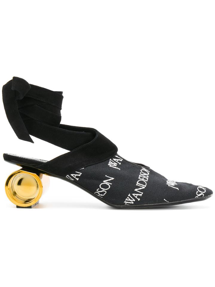 Jw Anderson Logo Ballet Shoes - Black