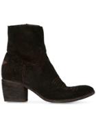 Fauzian Jeunesse Mid Leather Ankle Boot With Cream Star Detail - Black