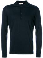Laneus Long Sleeve Polo Shirt - Blue